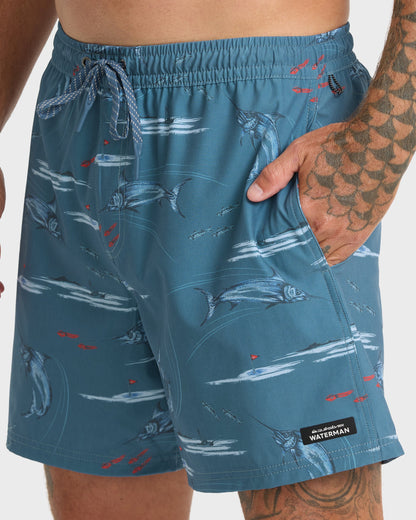 Waterman Mix Pack 17" Swim Trunks - Dark Denim