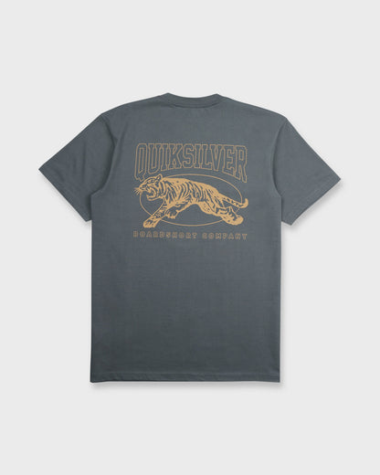 Tiger Style Short Sleeve Cotton T-Shirt - Iron Gate