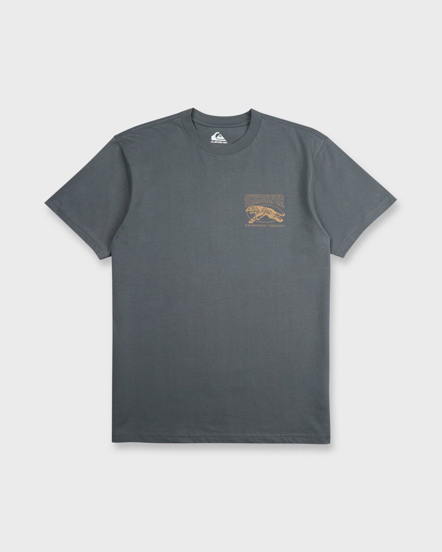 Tiger Style Short Sleeve Cotton T-Shirt - Iron Gate