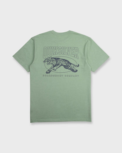 Tiger Style Short Sleeve Cotton T-Shirt - Lily Pad Heather