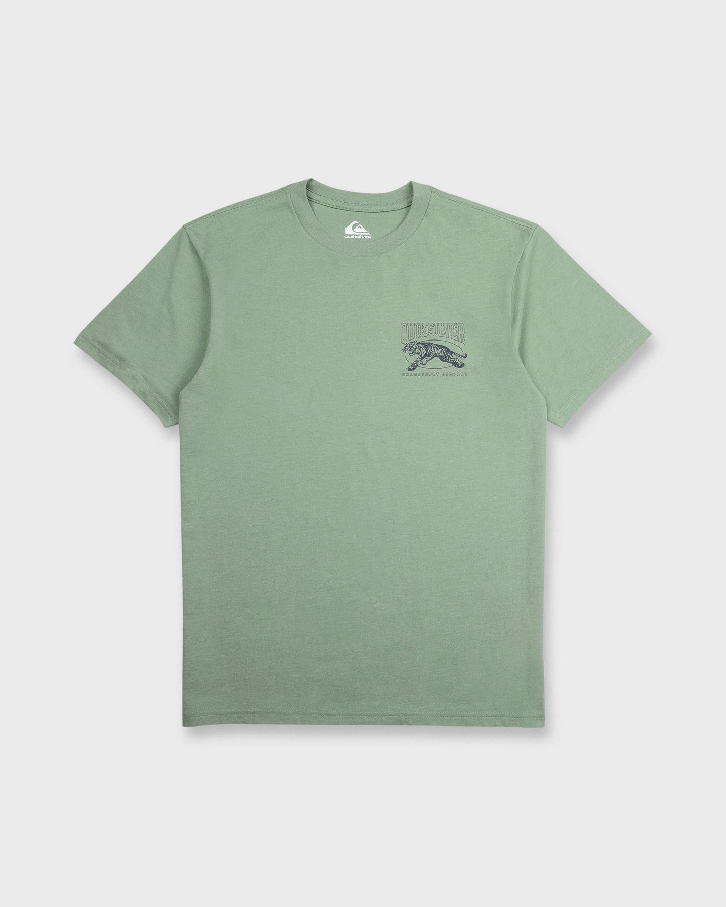 Tiger Style Short Sleeve Cotton T-Shirt - Lily Pad Heather