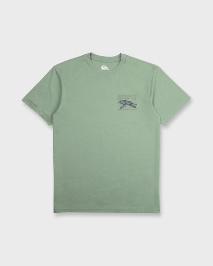 Tiger Style Short Sleeve Cotton T-Shirt - Lily Pad Heather