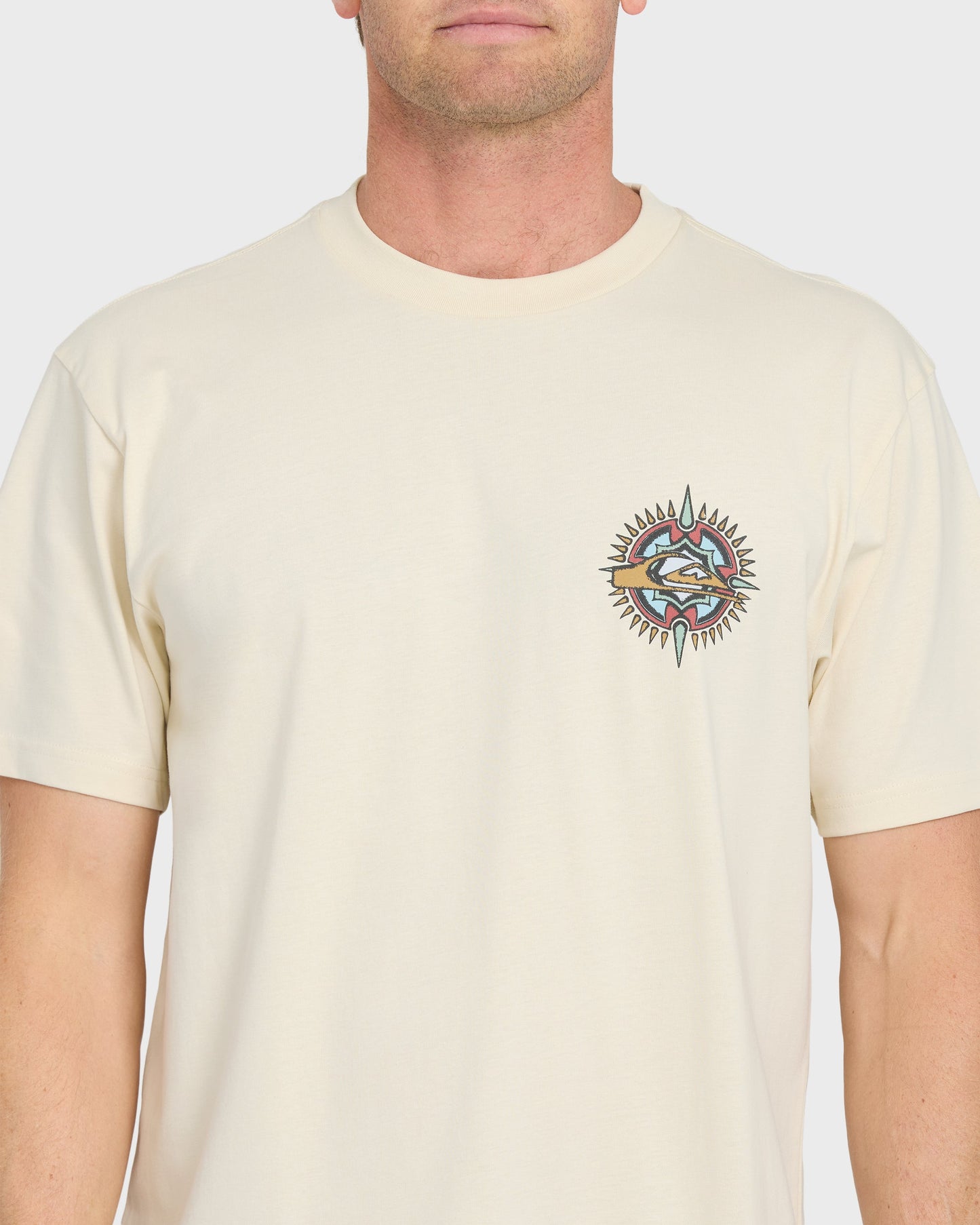 Shooting Star Short Sleeve Knit T-Shirt - Bone White