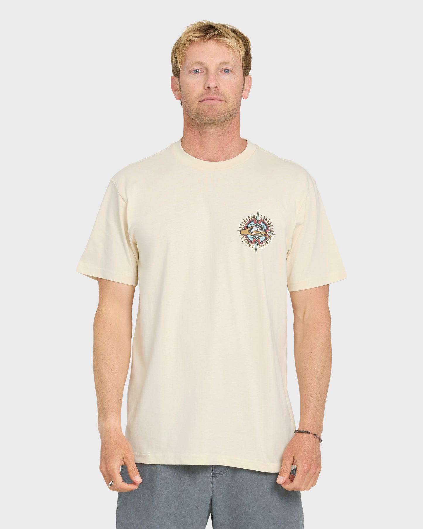 Shooting Star Short Sleeve Knit T-Shirt - Bone White
