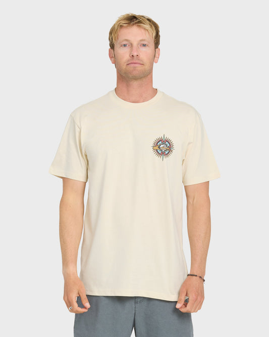 Shooting Star Short Sleeve Knit T-Shirt - Bone White