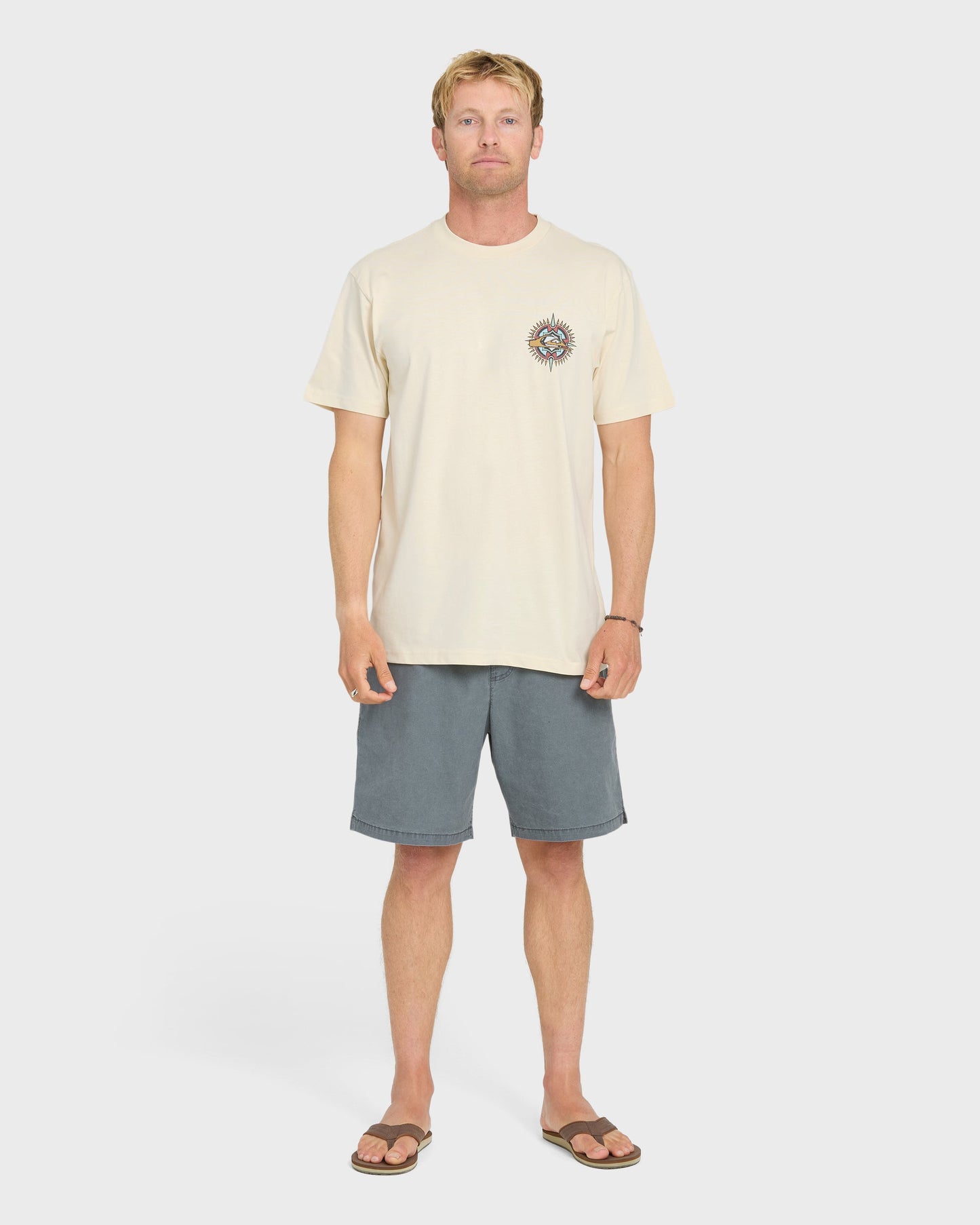 Shooting Star Short Sleeve Knit T-Shirt - Bone White