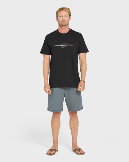 Thick To Thin Short Sleeve Knit T-Shirt - Black