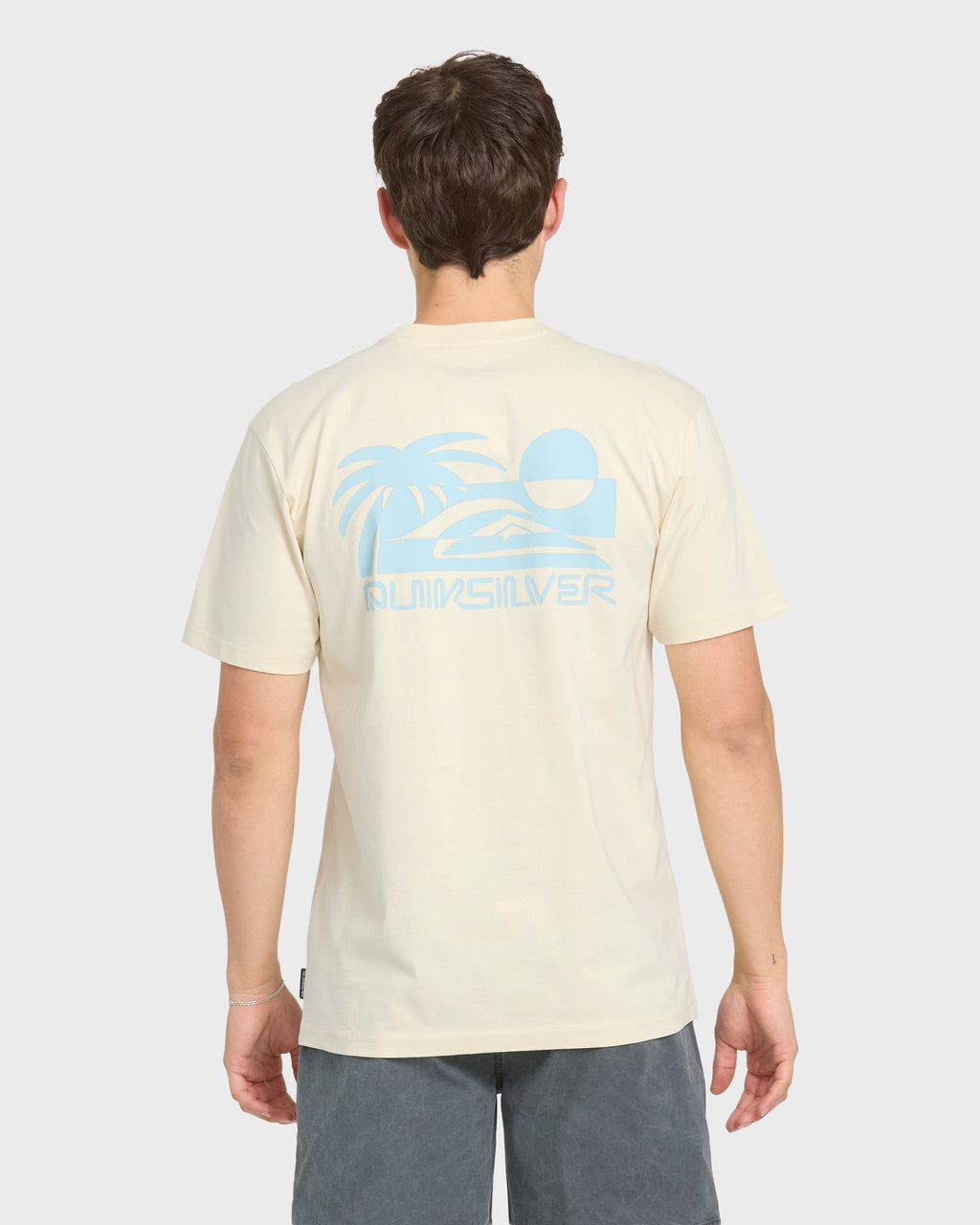 Reverse Cut Classic Short Sleeve Cotton T-Shirt - Bone White