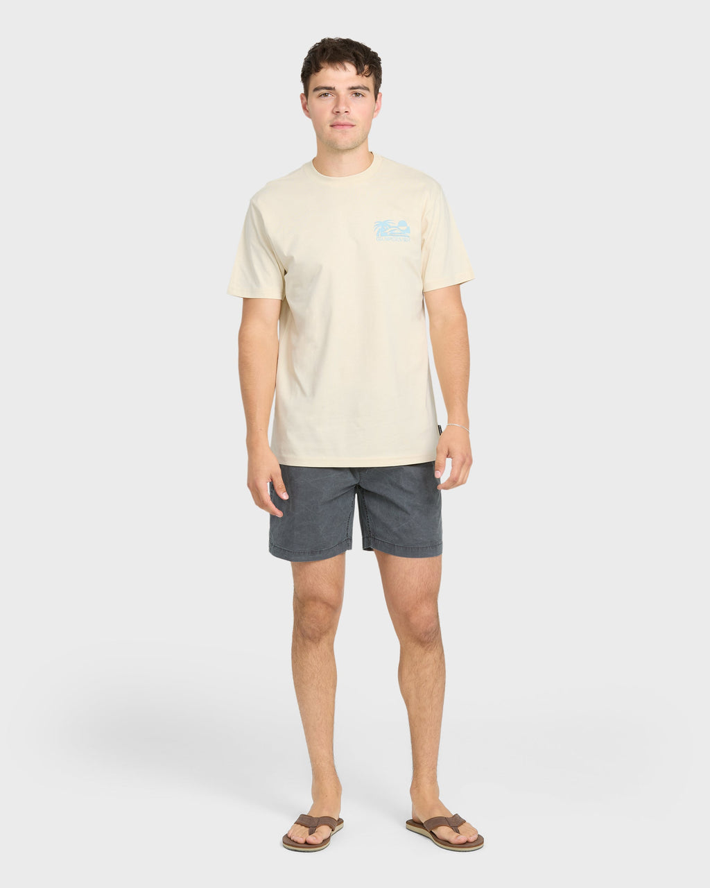 Reverse Cut Classic Short Sleeve Cotton T-Shirt - Bone White