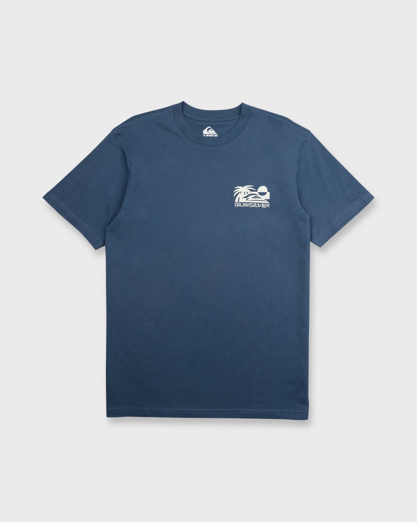 Reverse Cut Classic Short Sleeve Cotton T-Shirt - Dark Denim