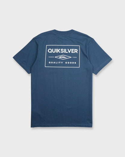 Stamped Short Sleeve Knit T-Shirt - Dark Denim