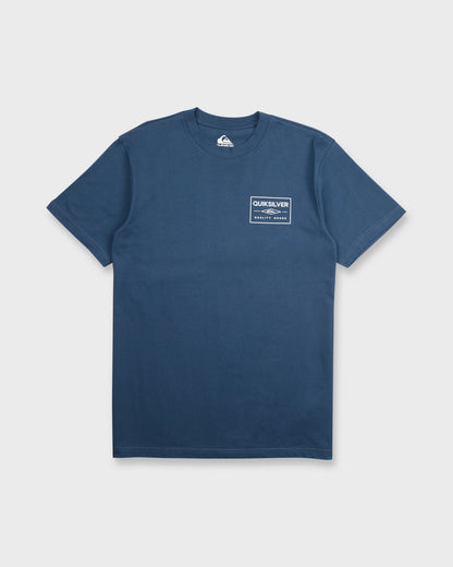Stamped Short Sleeve Knit T-Shirt - Dark Denim