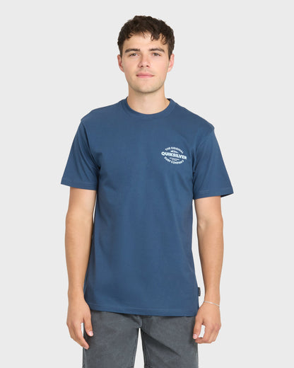 The Shed Short Sleeve Cotton T-Shirt - Dark Denim