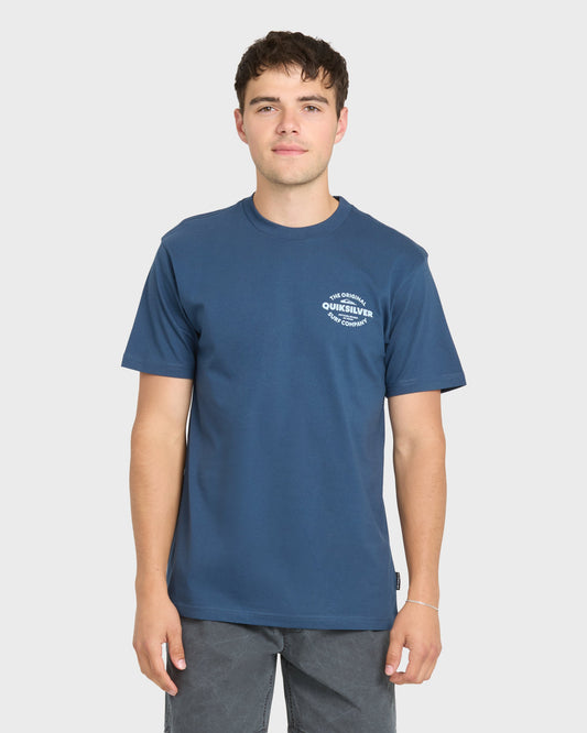 The Shed Short Sleeve Cotton T-Shirt - Dark Denim