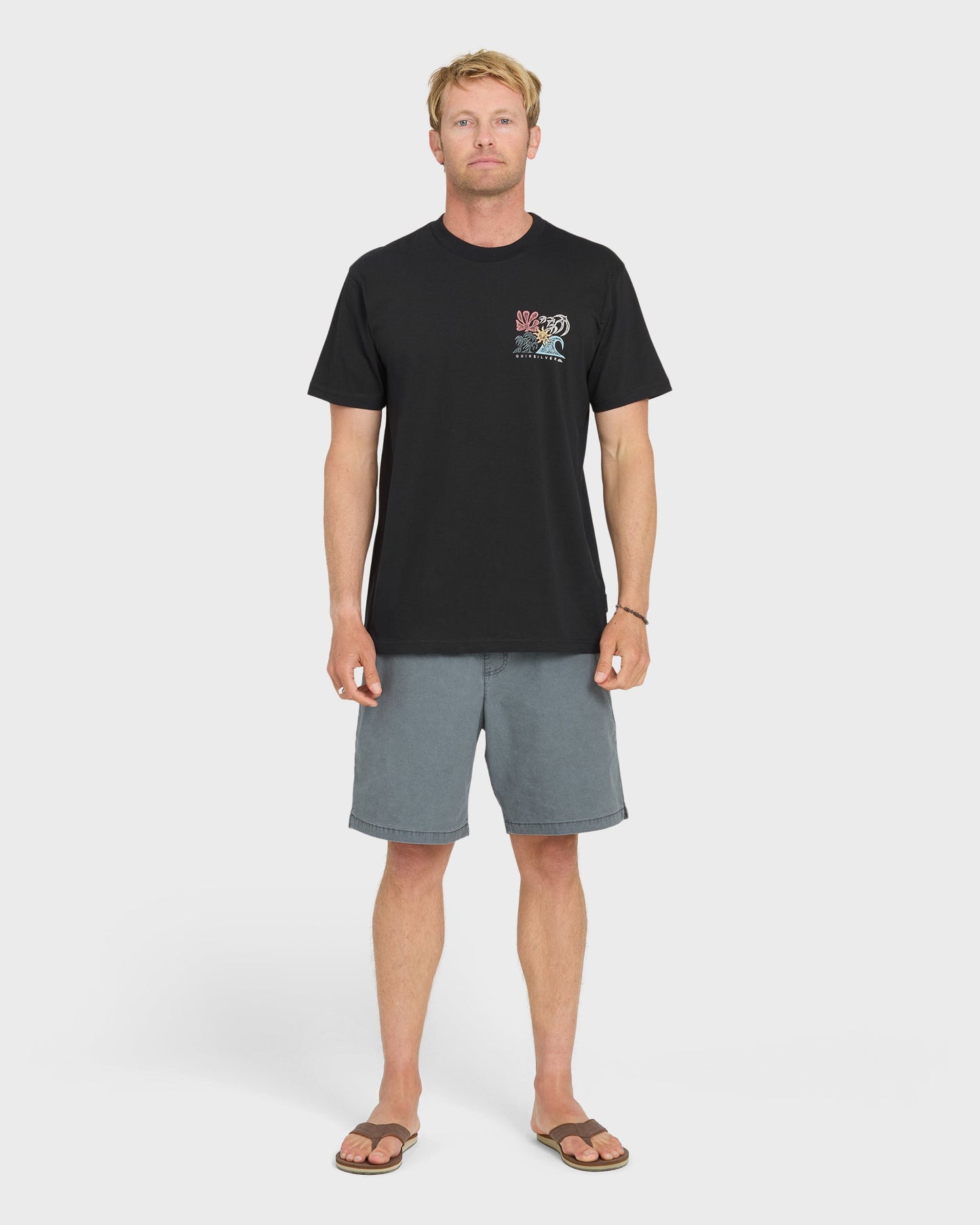 Collage Classic Short Sleeve Knit T-Shirt - Black