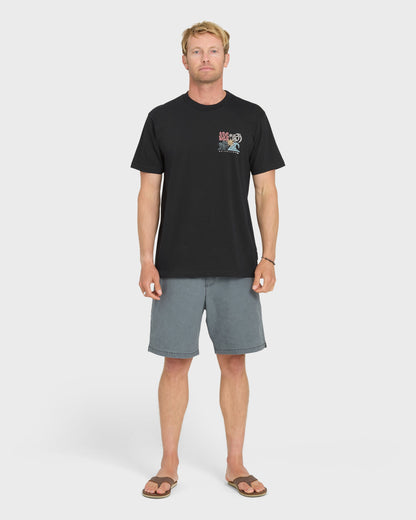 Collage Classic Short Sleeve Knit T-Shirt - Black