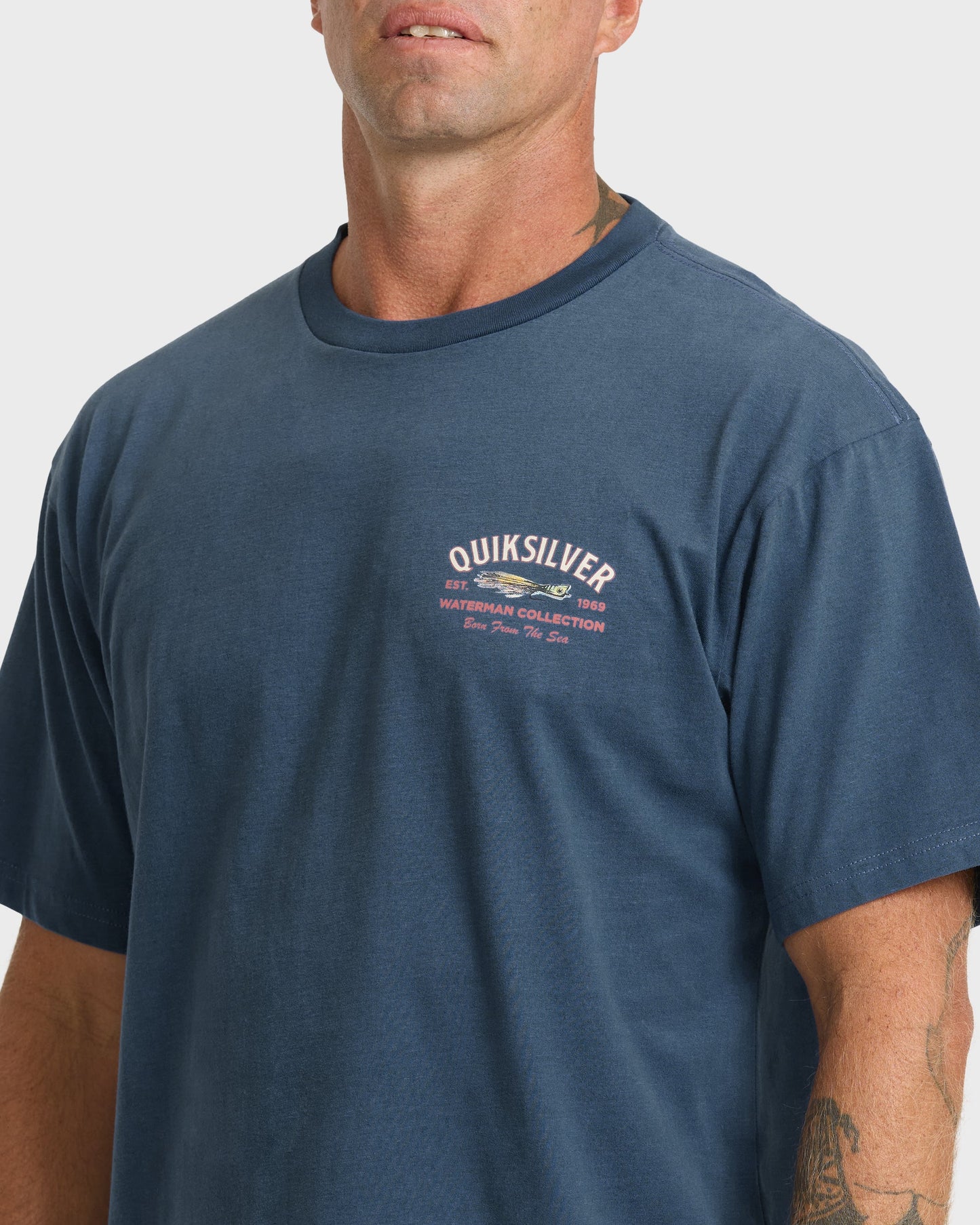 Waterman Lure Shop Classic Short Sleeve Knit T-Shirt - Dark Denim