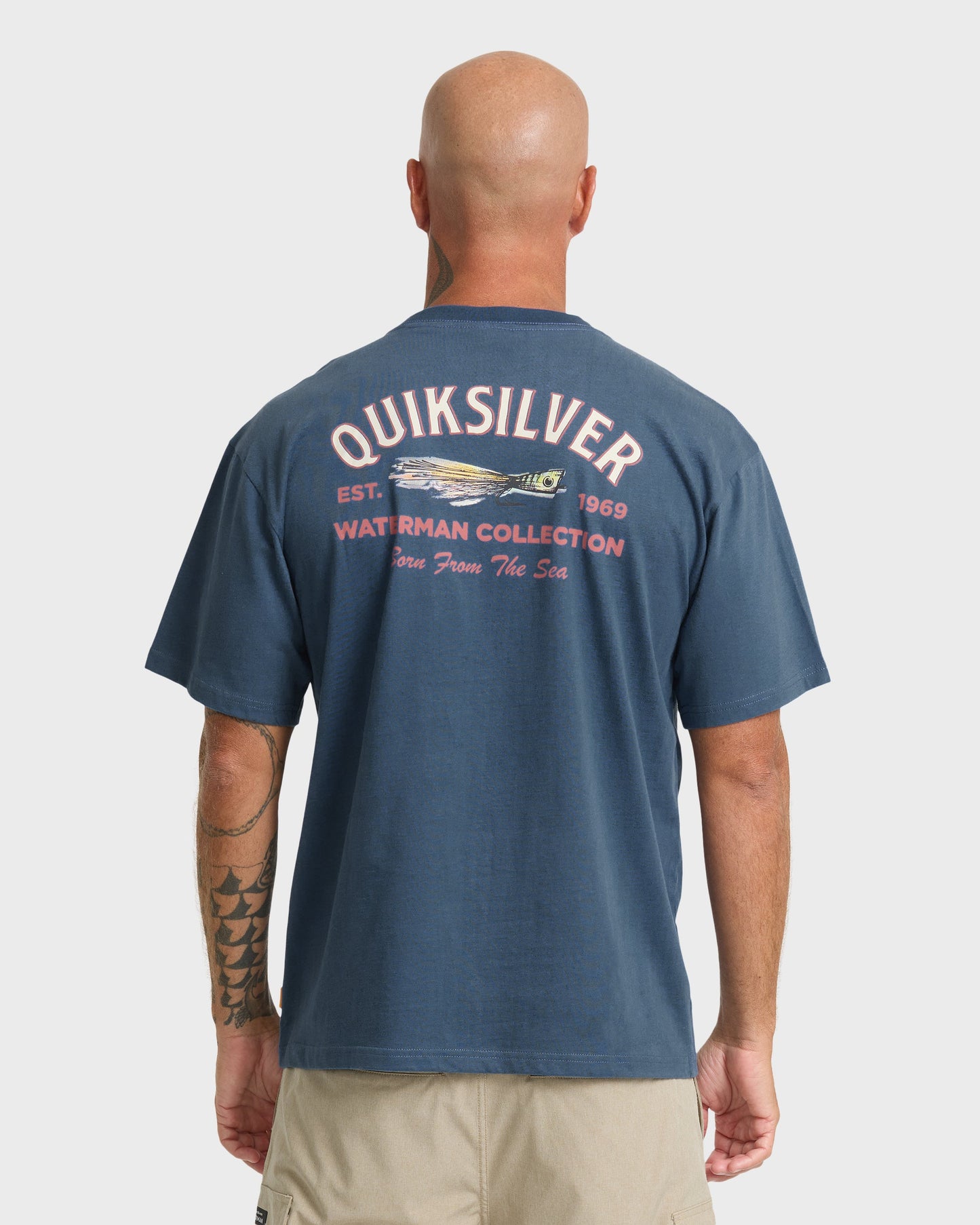 Waterman Lure Shop Classic Short Sleeve Knit T-Shirt - Dark Denim