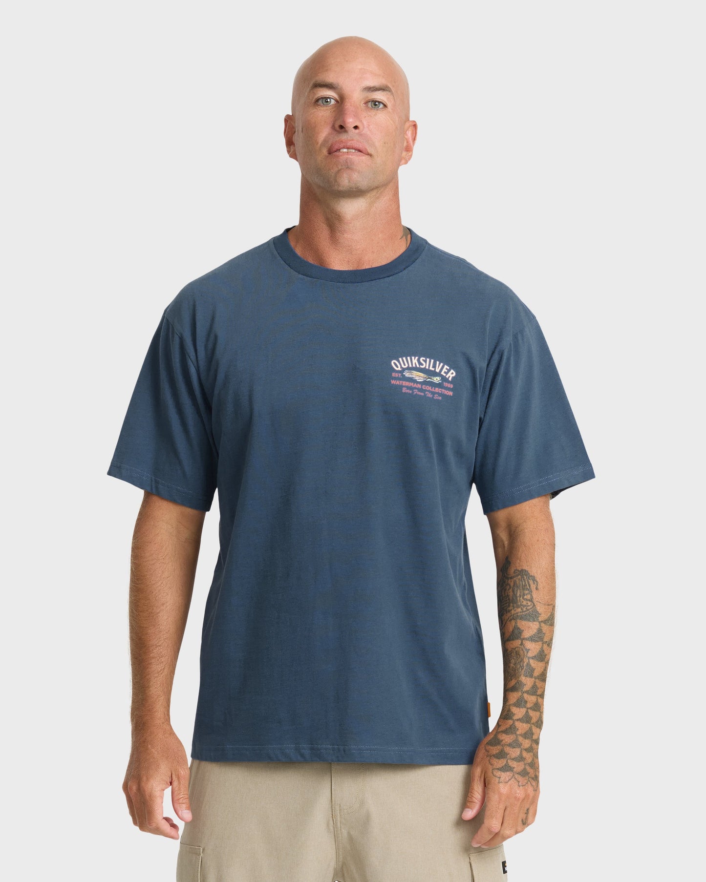 Waterman Lure Shop Classic Short Sleeve Knit T-Shirt - Dark Denim