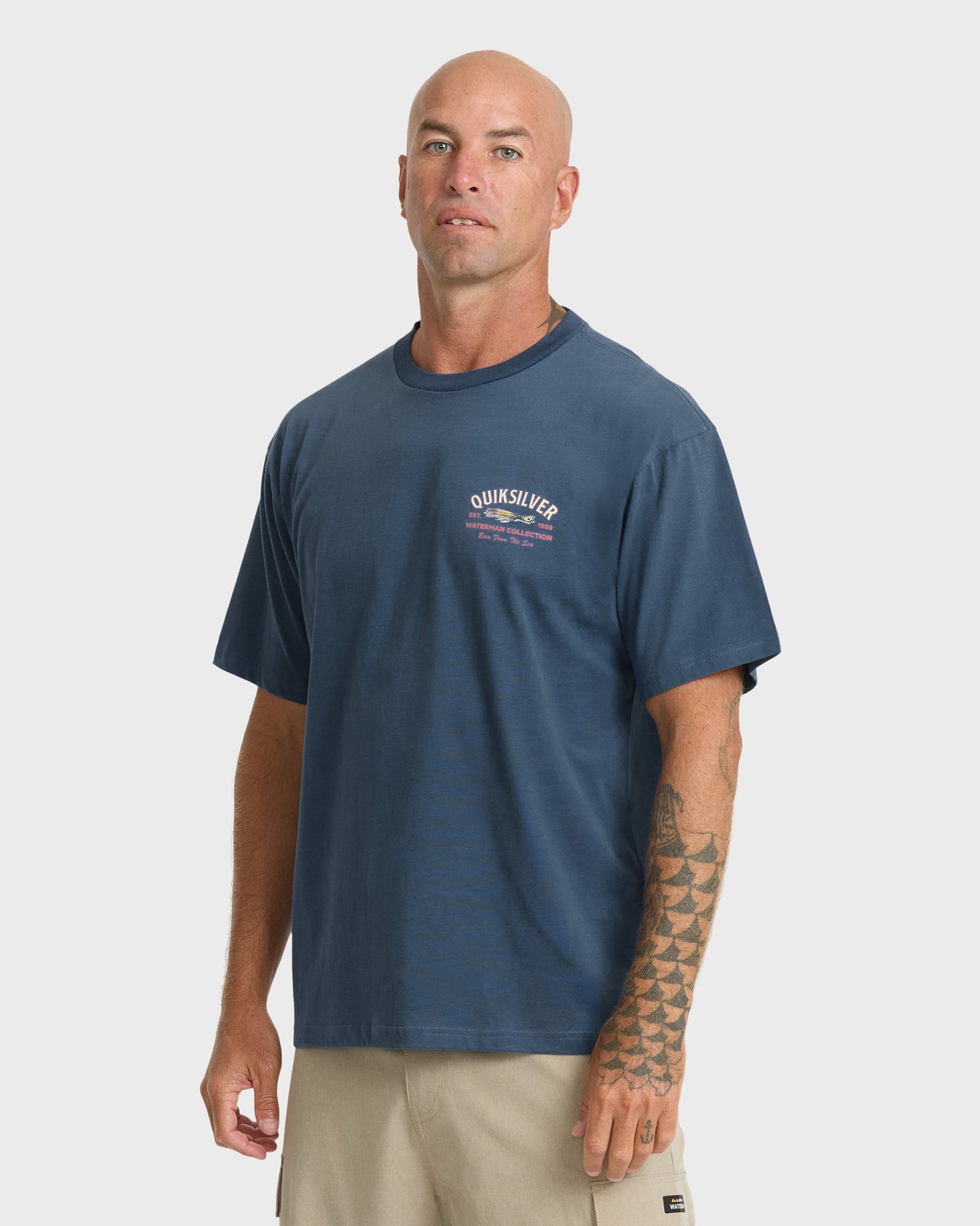 Waterman Lure Shop Classic Short Sleeve Knit T-Shirt - Dark Denim