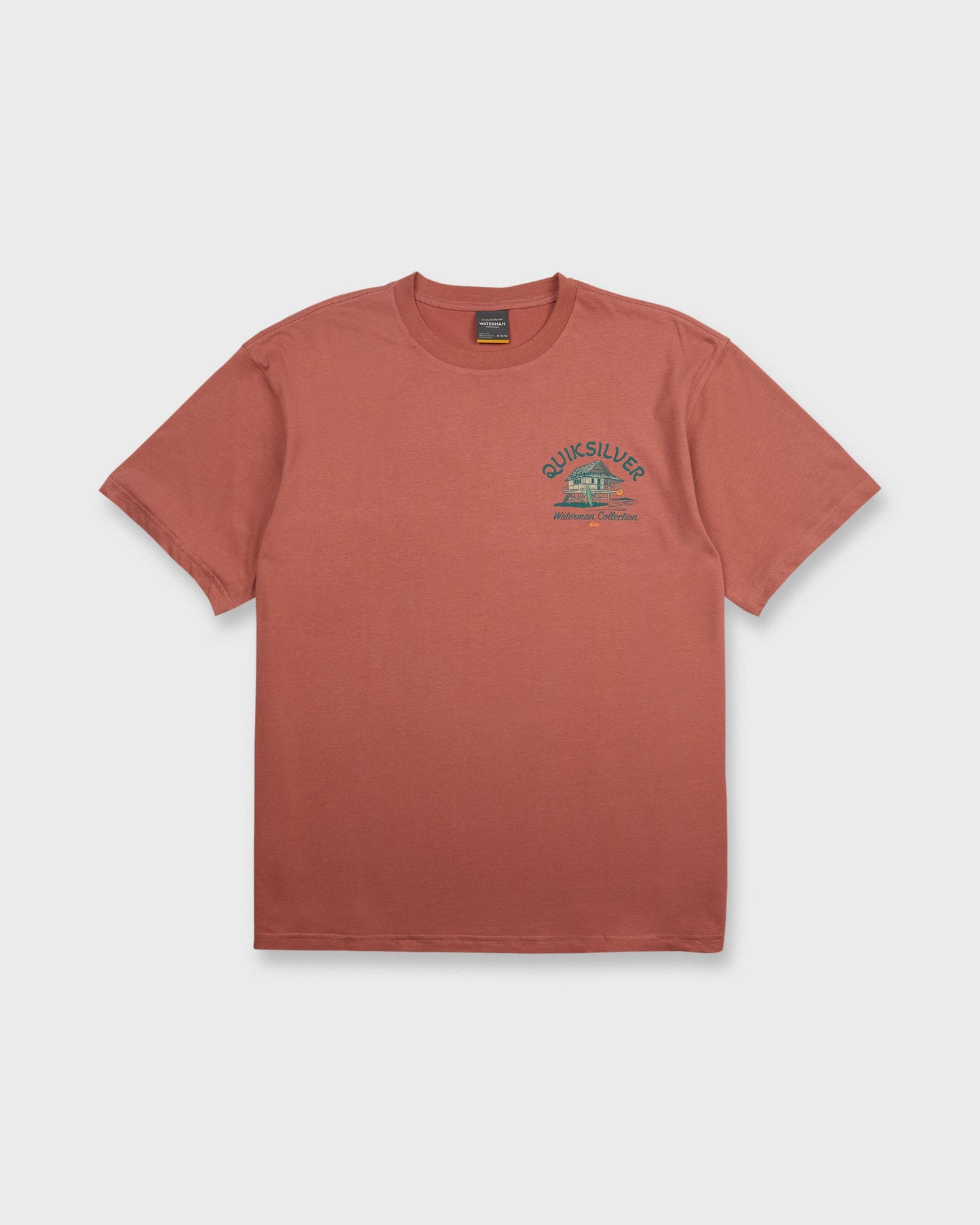 Waterman Tiki Hut Short Sleeve Cotton T-Shirt - Marsala
