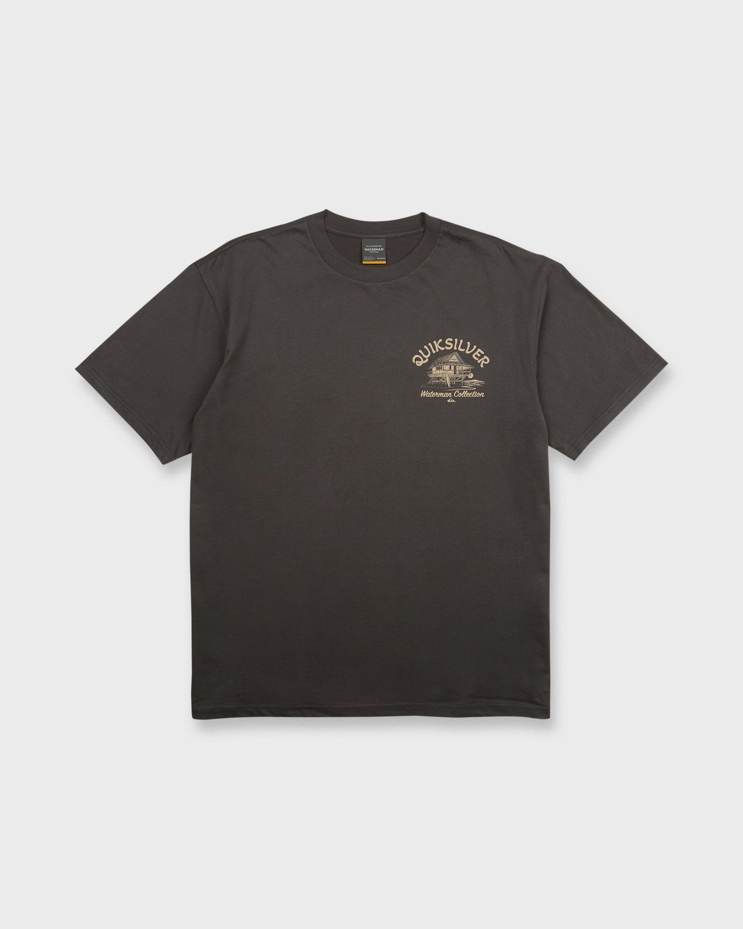 Waterman Tiki Hut Short Sleeve Cotton T-Shirt - Phantom