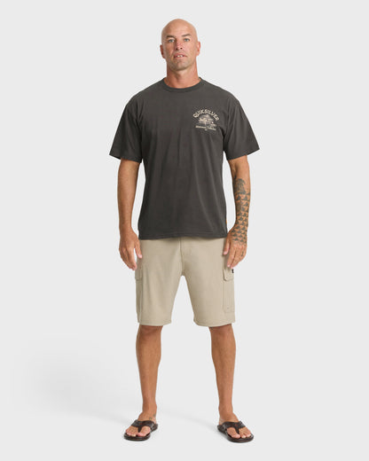 Waterman Tiki Hut Short Sleeve Cotton T-Shirt - Phantom