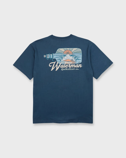 Waterman Bottle Life Classic Short Sleeve Cotton T-Shirt - Dark Denim