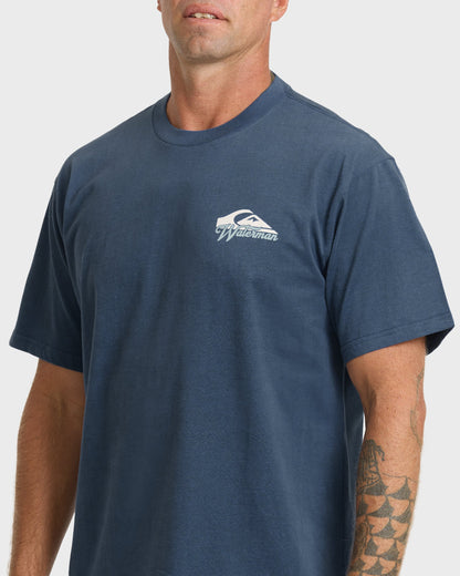 Waterman Bottle Life Classic Short Sleeve Cotton T-Shirt - Dark Denim