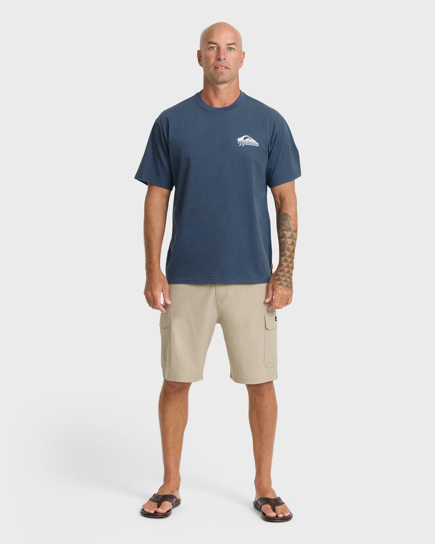 Waterman Bottle Life Classic Short Sleeve Cotton T-Shirt - Dark Denim
