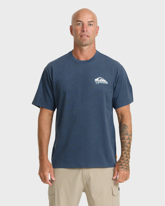 Waterman Bottle Life Classic Short Sleeve Cotton T-Shirt - Dark Denim