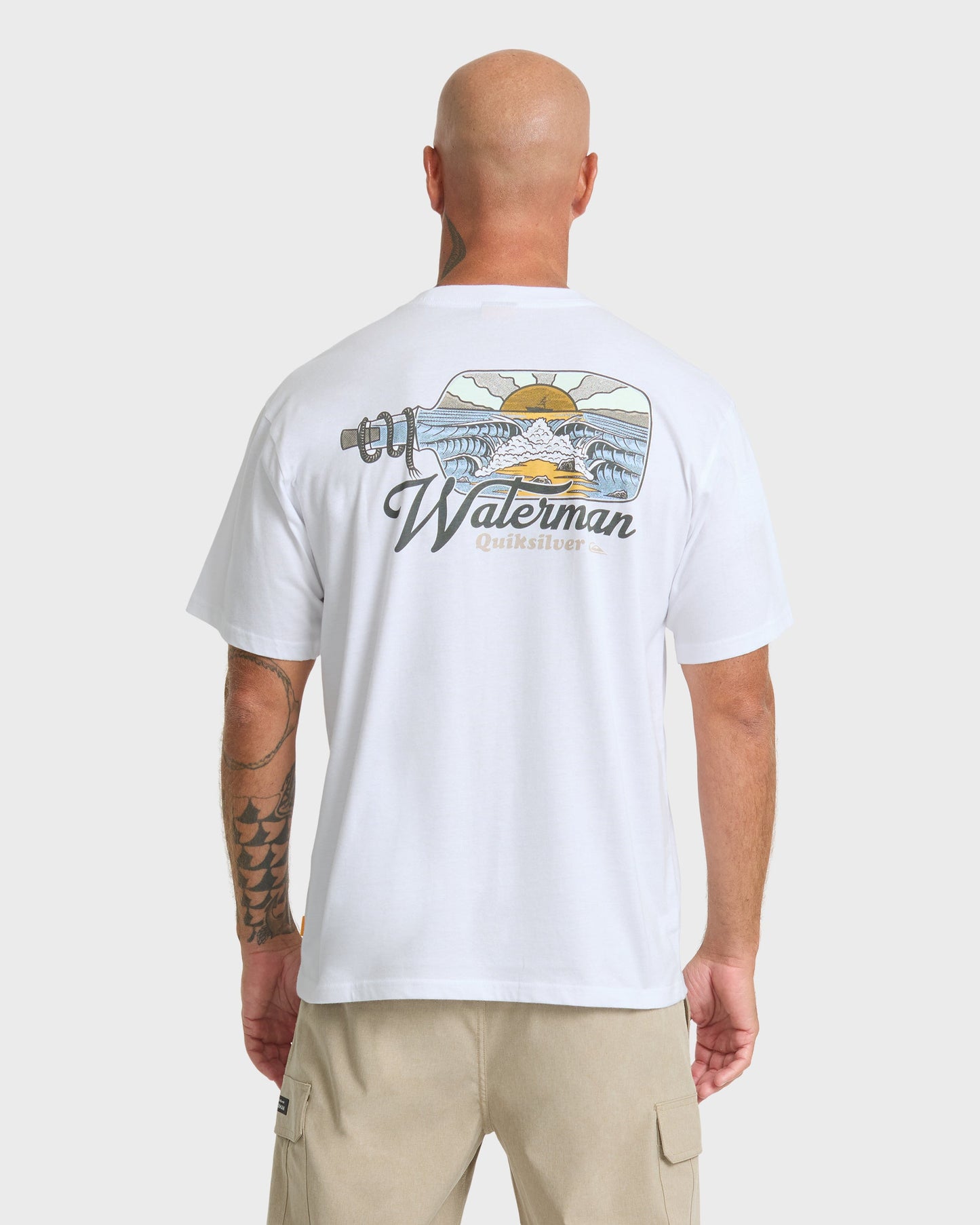 Waterman Bottle Life Classic Short Sleeve Cotton T-Shirt - White