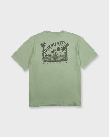 Waterman Lei'd Back Short Sleeve Cotton T-Shirt - Lily Pad