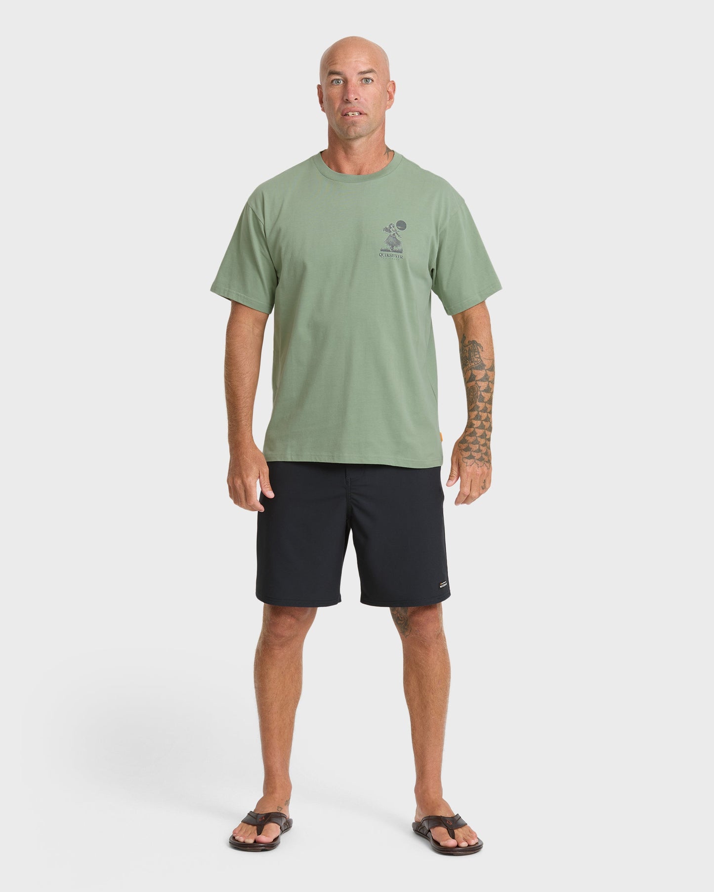 Waterman Lei'd Back Short Sleeve Cotton T-Shirt - Lily Pad