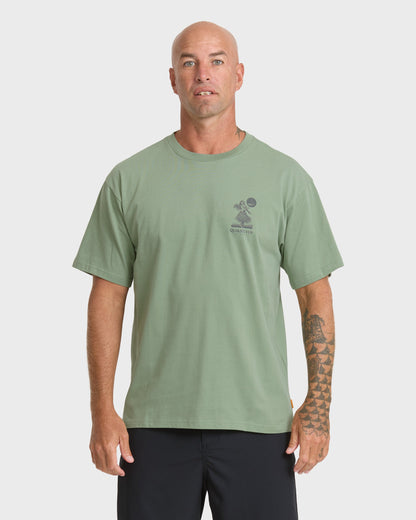 Waterman Lei'd Back Short Sleeve Cotton T-Shirt - Lily Pad