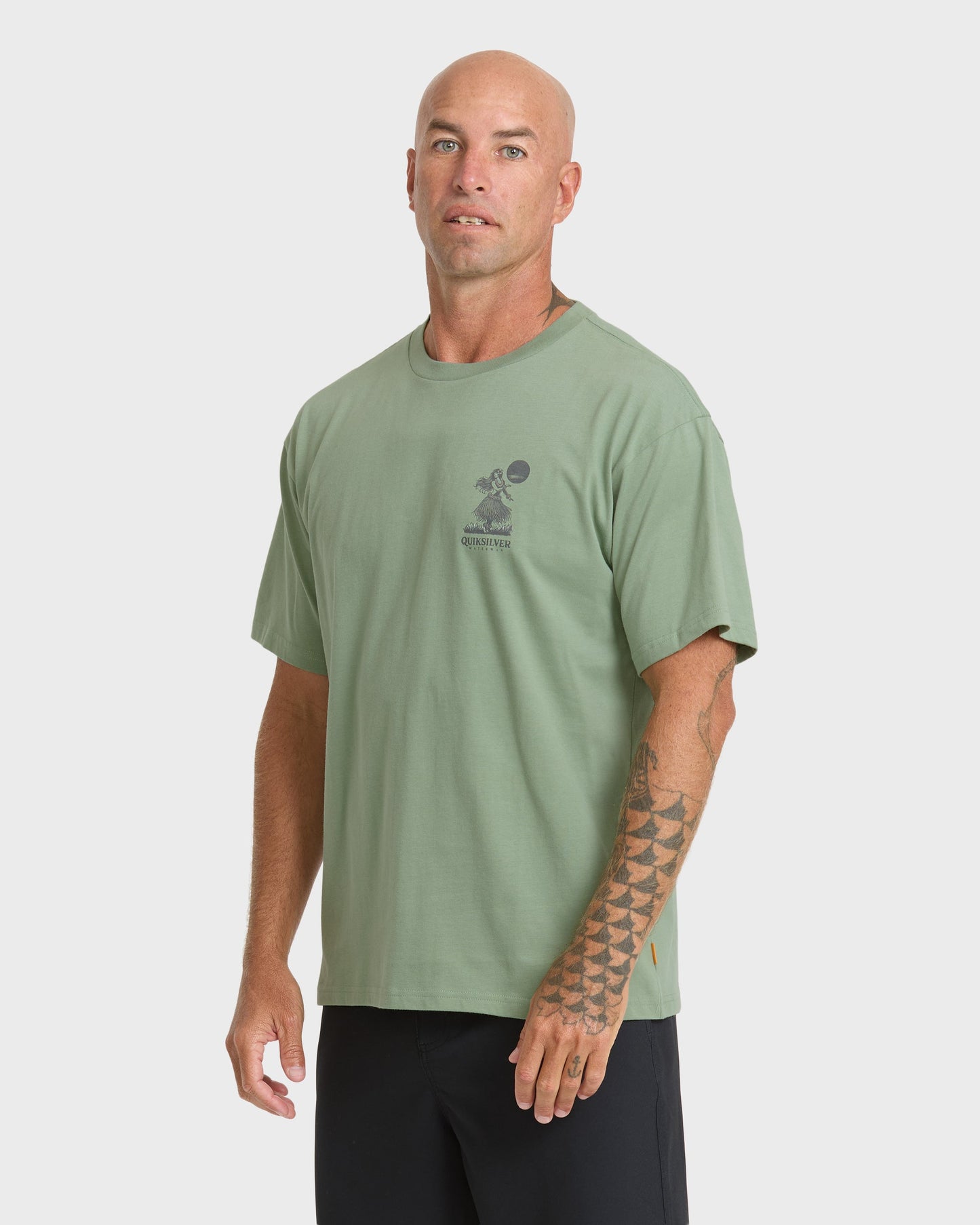 Waterman Lei'd Back Short Sleeve Cotton T-Shirt - Lily Pad