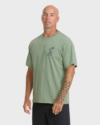Waterman Lei'd Back Short Sleeve Cotton T-Shirt - Lily Pad