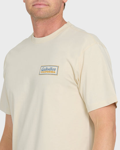 California Quiver Short Sleeve Cotton T-Shirt - Bone White