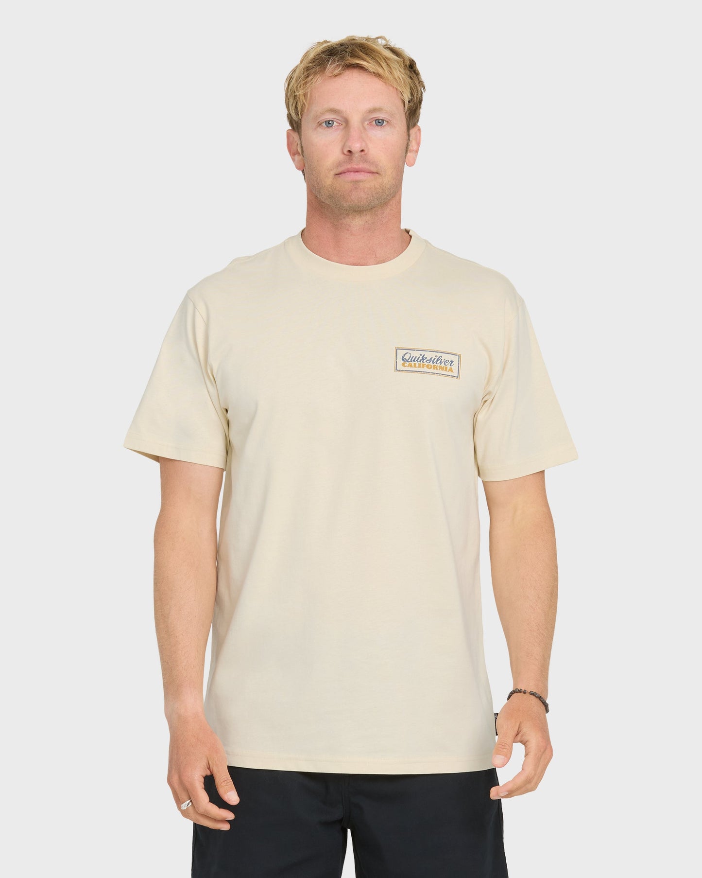 California Quiver Short Sleeve Cotton T-Shirt - Bone White
