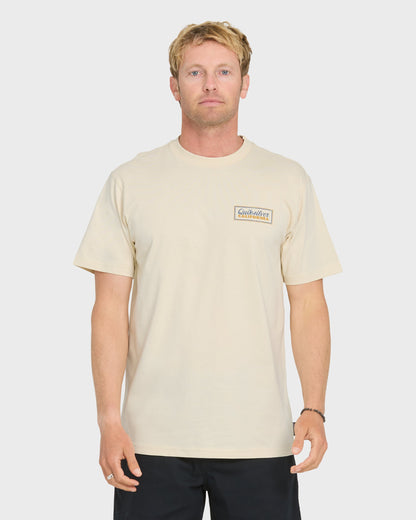 California Quiver Short Sleeve Cotton T-Shirt - Bone White