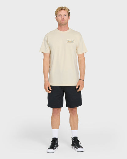 California Quiver Short Sleeve Cotton T-Shirt - Bone White