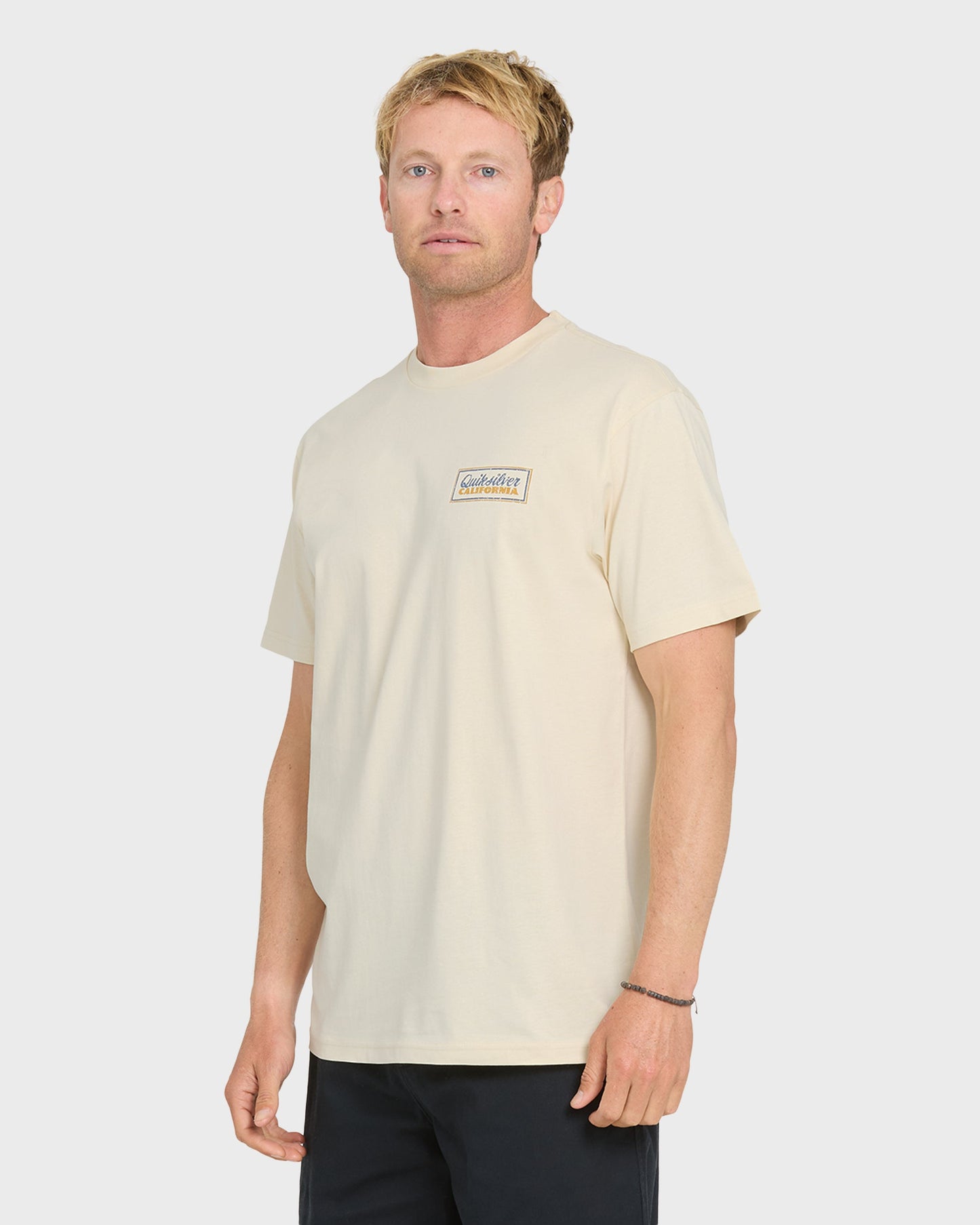 California Quiver Short Sleeve Cotton T-Shirt - Bone White
