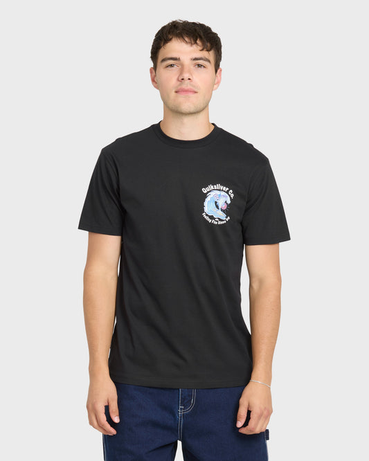 Patriot Dolphin Short Sleeve Knit T-Shirt - Black