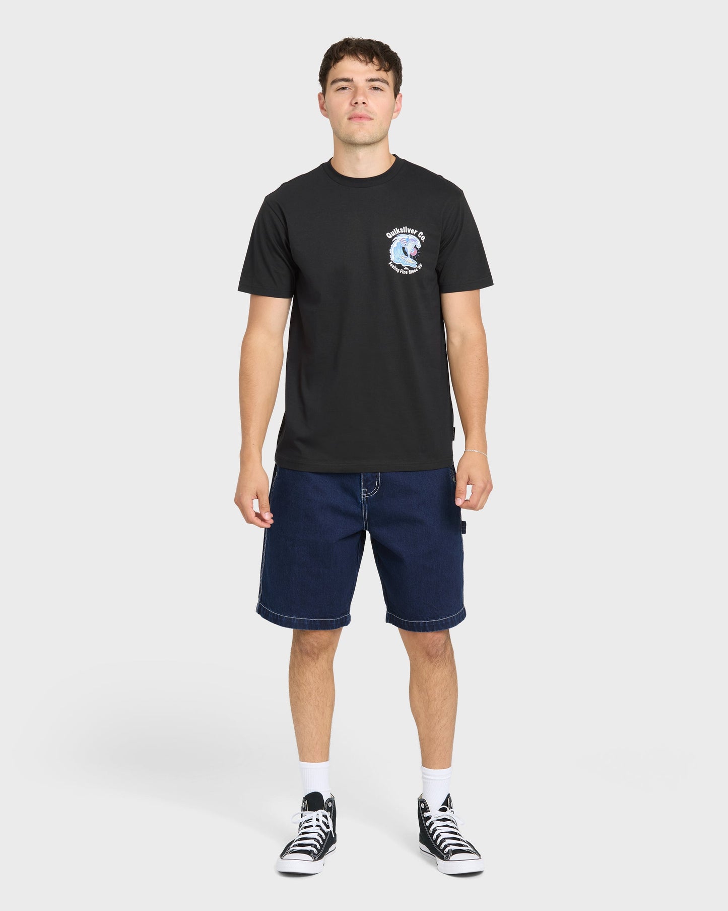 Patriot Dolphin Short Sleeve Knit T-Shirt - Black