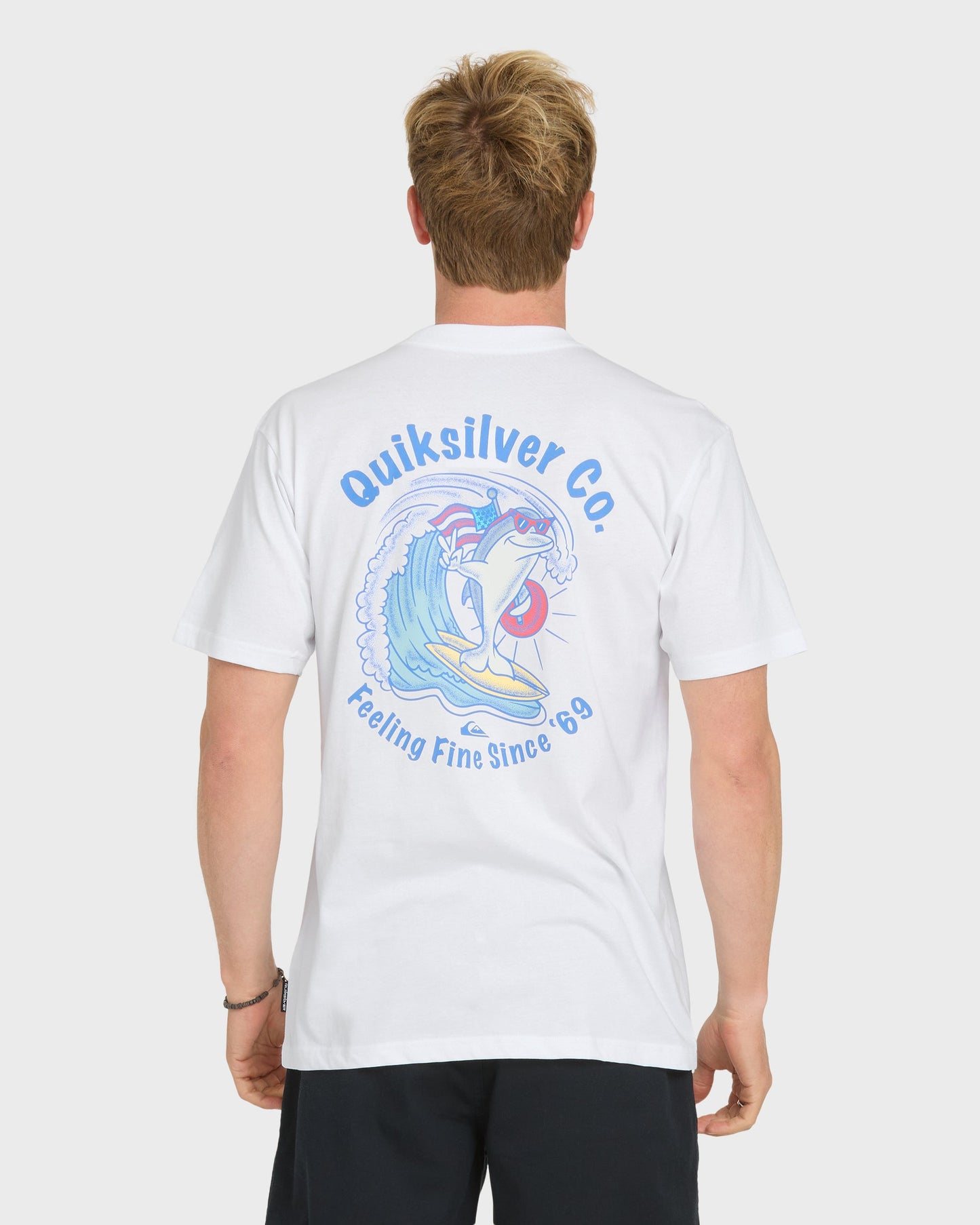 Patriot Dolphin Short Sleeve Knit T-Shirt - White