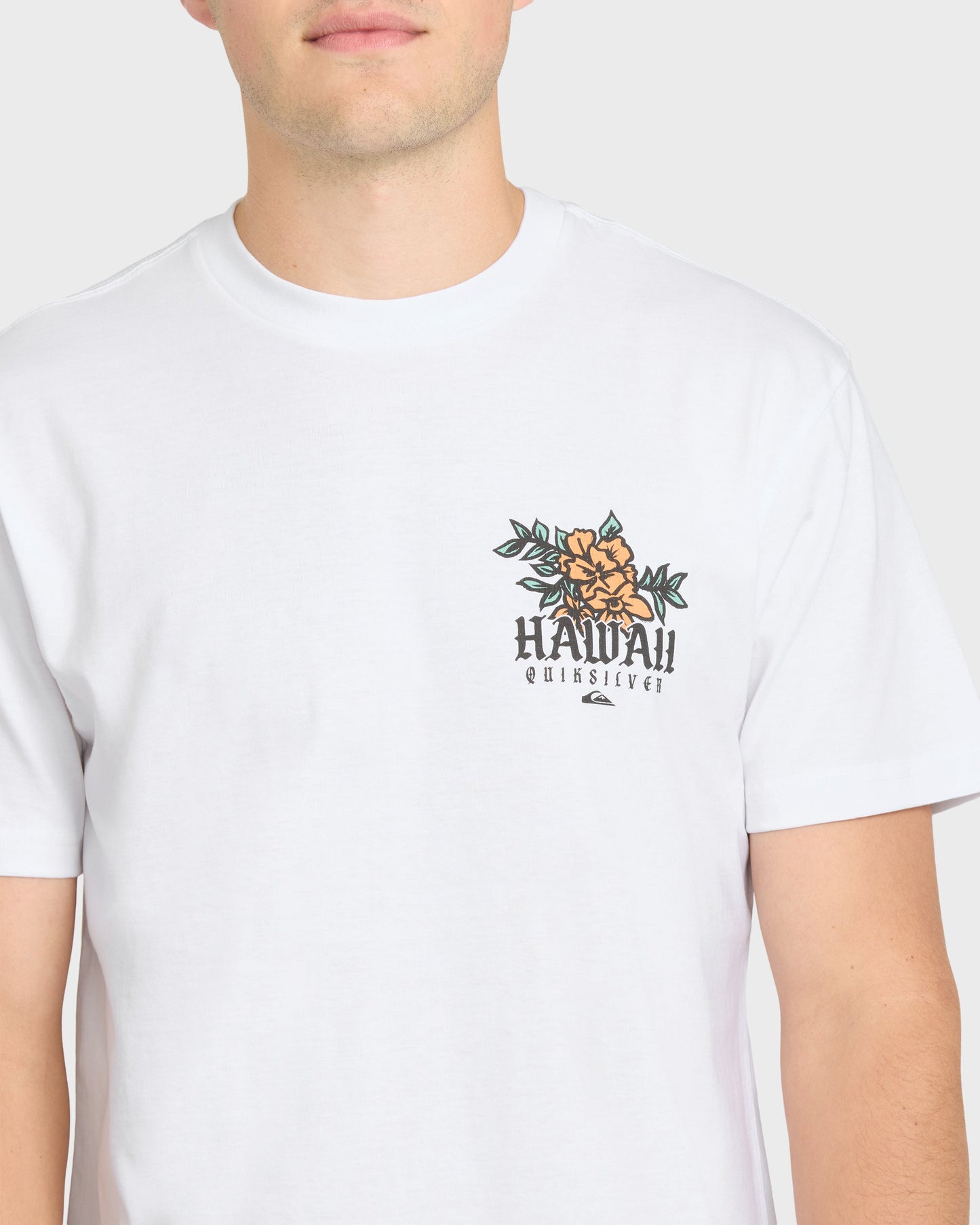 Hawaii Da Rooster Classic Short Sleeve Knit T-Shirt - White
