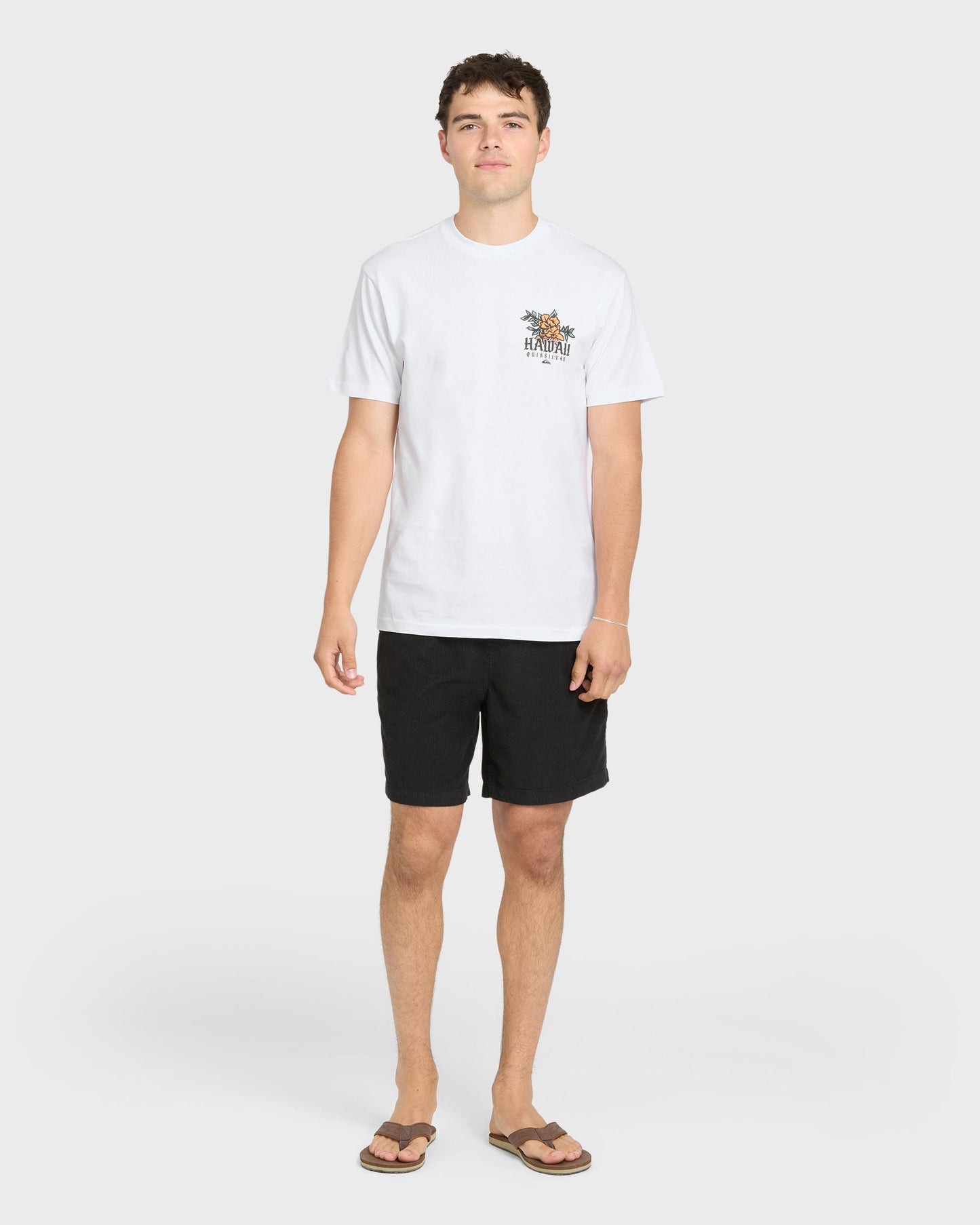 Hawaii Da Rooster Classic Short Sleeve Knit T-Shirt - White