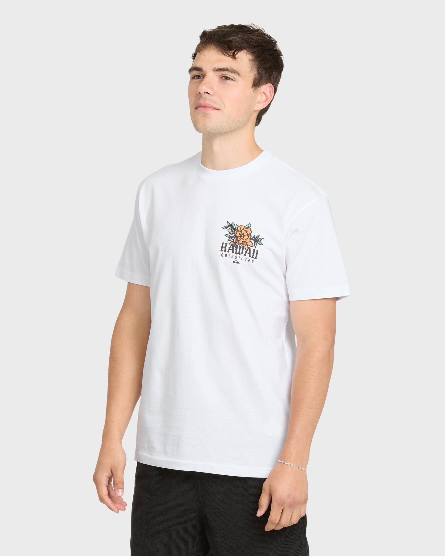 Hawaii Da Rooster Classic Short Sleeve Knit T-Shirt - White