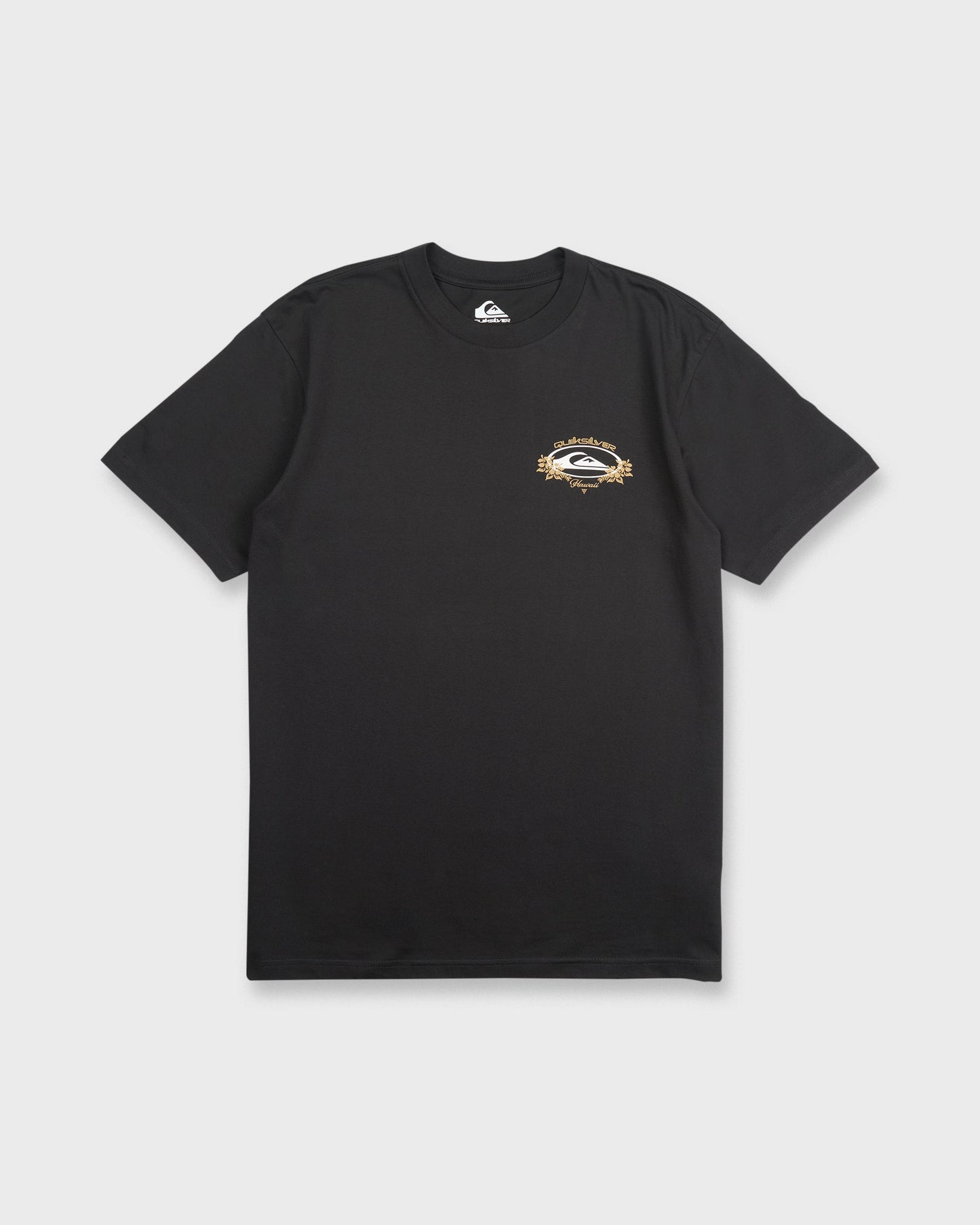 Hawaii Floral Classic Short Sleeve Knit T-Shirt - Black