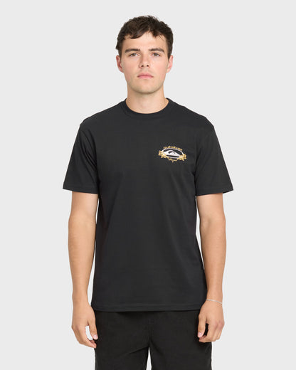 Hawaii Floral Classic Short Sleeve Knit T-Shirt - Black